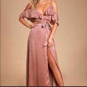 Lulus dress, new brand, Rosa satin